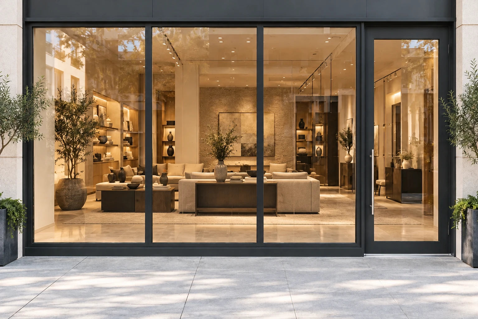 Beispiel eines Schaufensters mit Glasdekorfolie