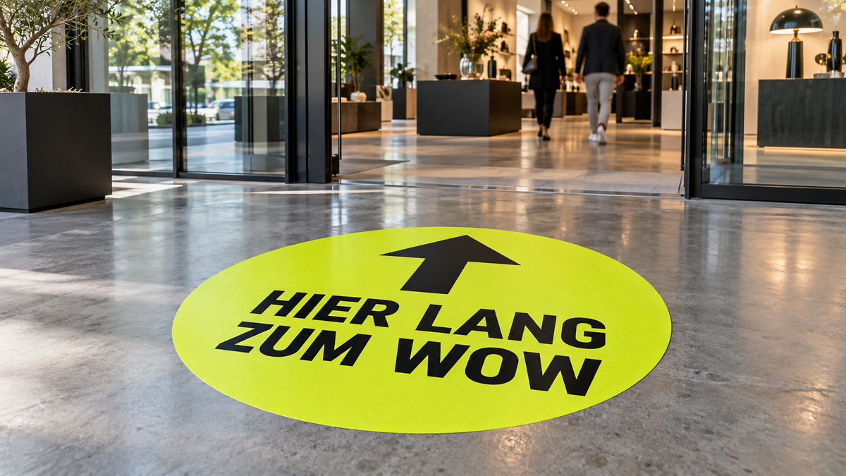 Bodenbranding-Konzept für Innenflächen und Besucherführung